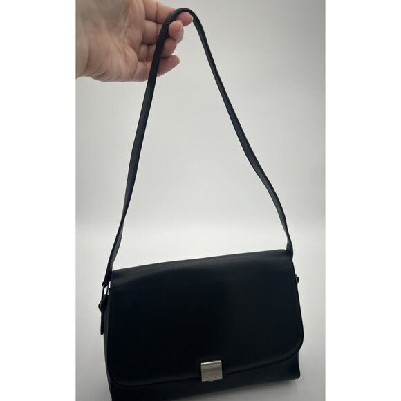 VTG Rare 90's Coach Bridle Flap Satchel Bag Purse E8E-6702 Made In Italy Black - Picture 11 of 15